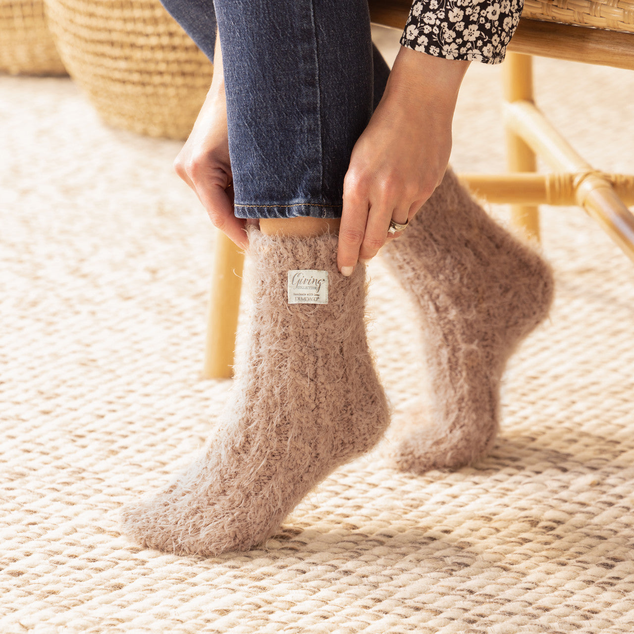 Giving Collection Camel Brown Cozy Giving Socks Set