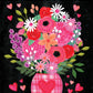 Hearts and Flowers Valentine's Garden Flag 18" x 12.5"