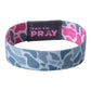 Tap To Pray® Wristband – River Rock Camo - Pink & Ash: Medium