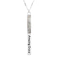 AMAZING GRACE HALF METAL STONE BAR PENDANT NECKLACE