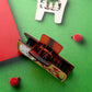 Faux Leather Embossed Christmas HoHoHo Santa Hair Claw Clip
