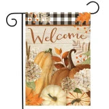 Fall Farmhouse Welcome Garden Flag