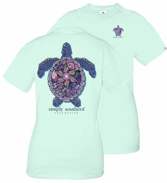 Mandala Turtle Tracking Short Sleeve Shirt