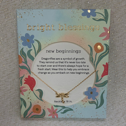 Bright Blessings Necklace - New Beginnings (Dragonfly)