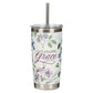 Tumbler w/straw SS Purple Amazing Grace