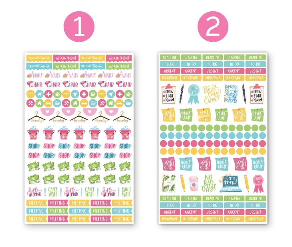 Planner Sticker Pack, Productivity V2