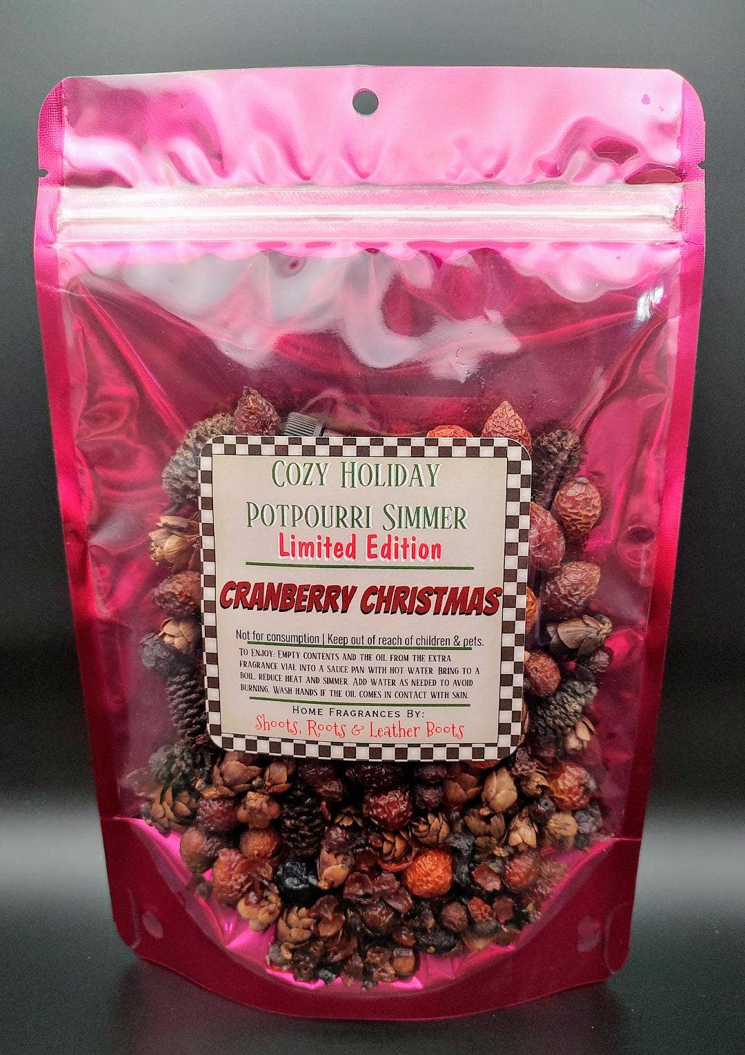 Cozy Holiday Simmering Potpourri- Cranberry Christmas 4 oz.