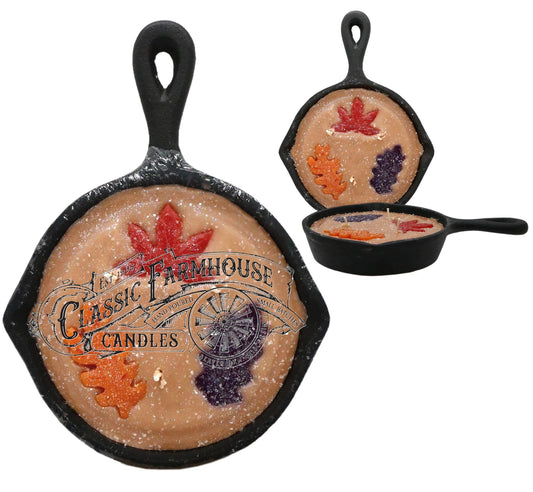 Autumn Harvest 8 oz Cast Iron Pan Candle