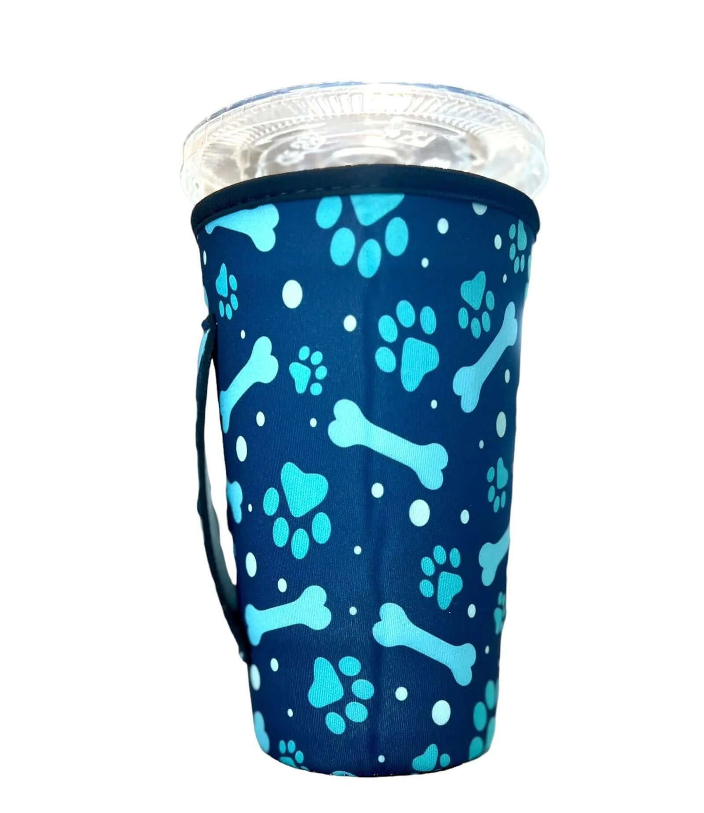 20 OZ Blue Paw Print Insulated Cup Cover Sleeve