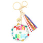 Merry and Bright Charm Tassel Keychain