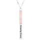 AMAZING GRACE HALF METAL STONE BAR PENDANT NECKLACE