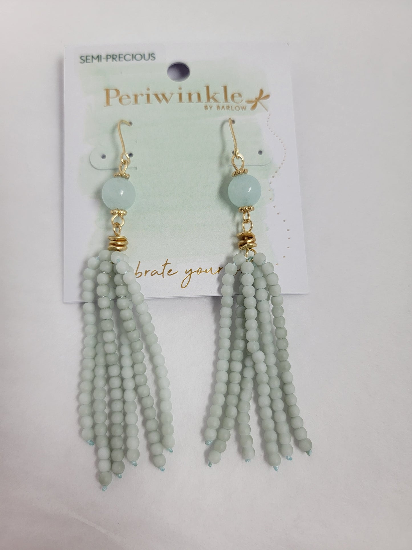 Mint Beaded Earrings