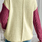 Gold Flame Patched Pocket Drop Shoulder Sweater