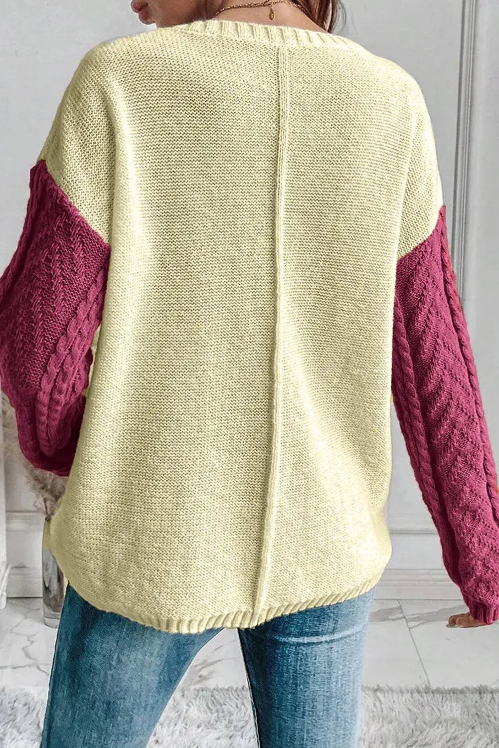 Gold Flame Patched Pocket Drop Shoulder Sweater