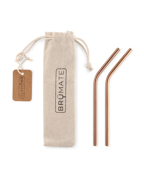 Small Reusable Straws - Rose Gold