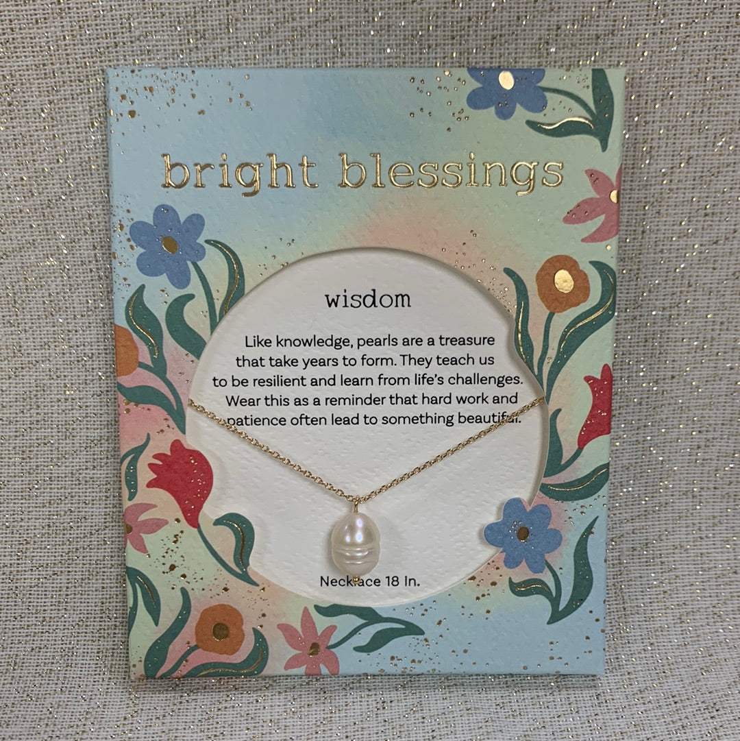 Bright Blessings Necklace - Wisdom (Pearl)