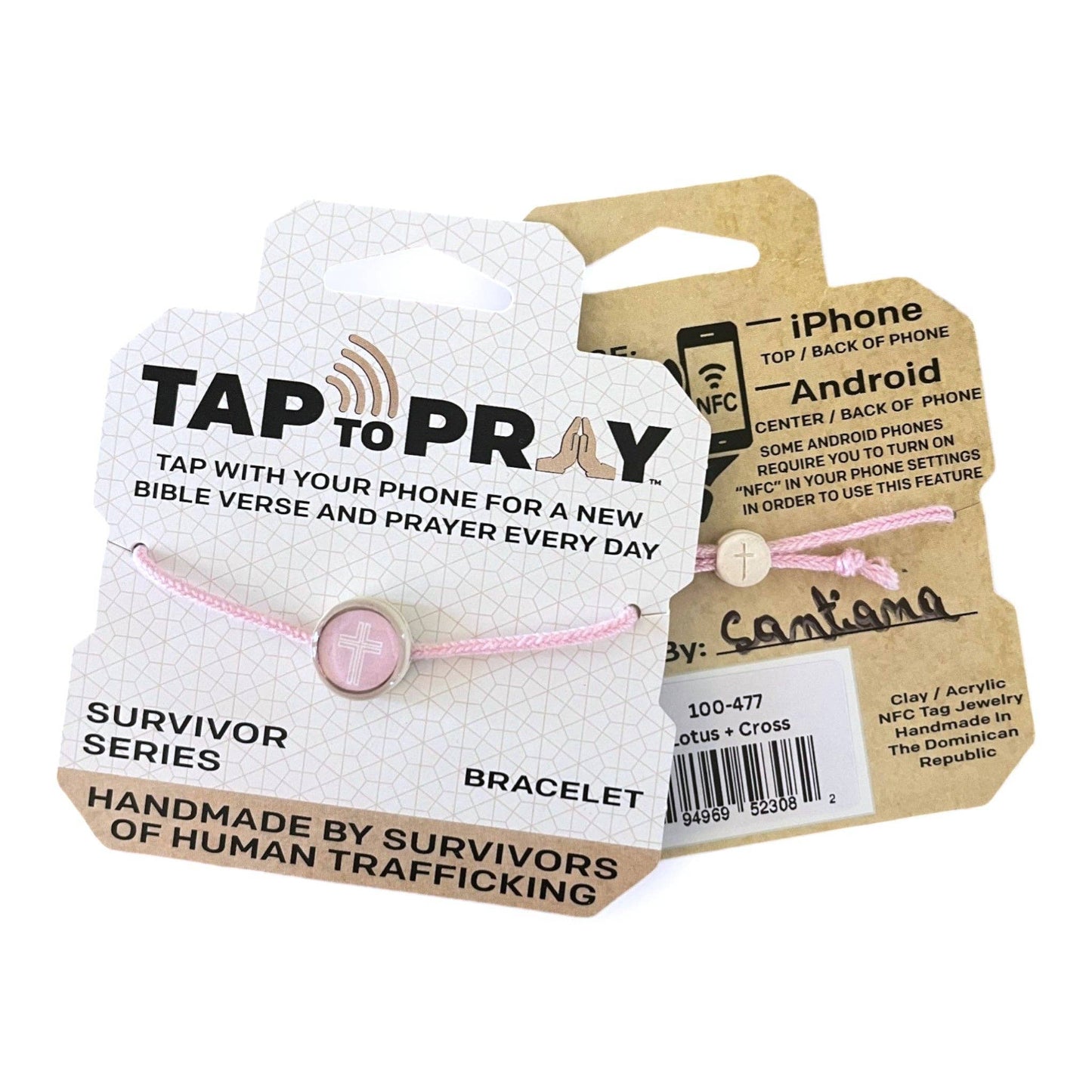 Tap To Pray® Survivor Series Bracelet: Turquoise + Cross