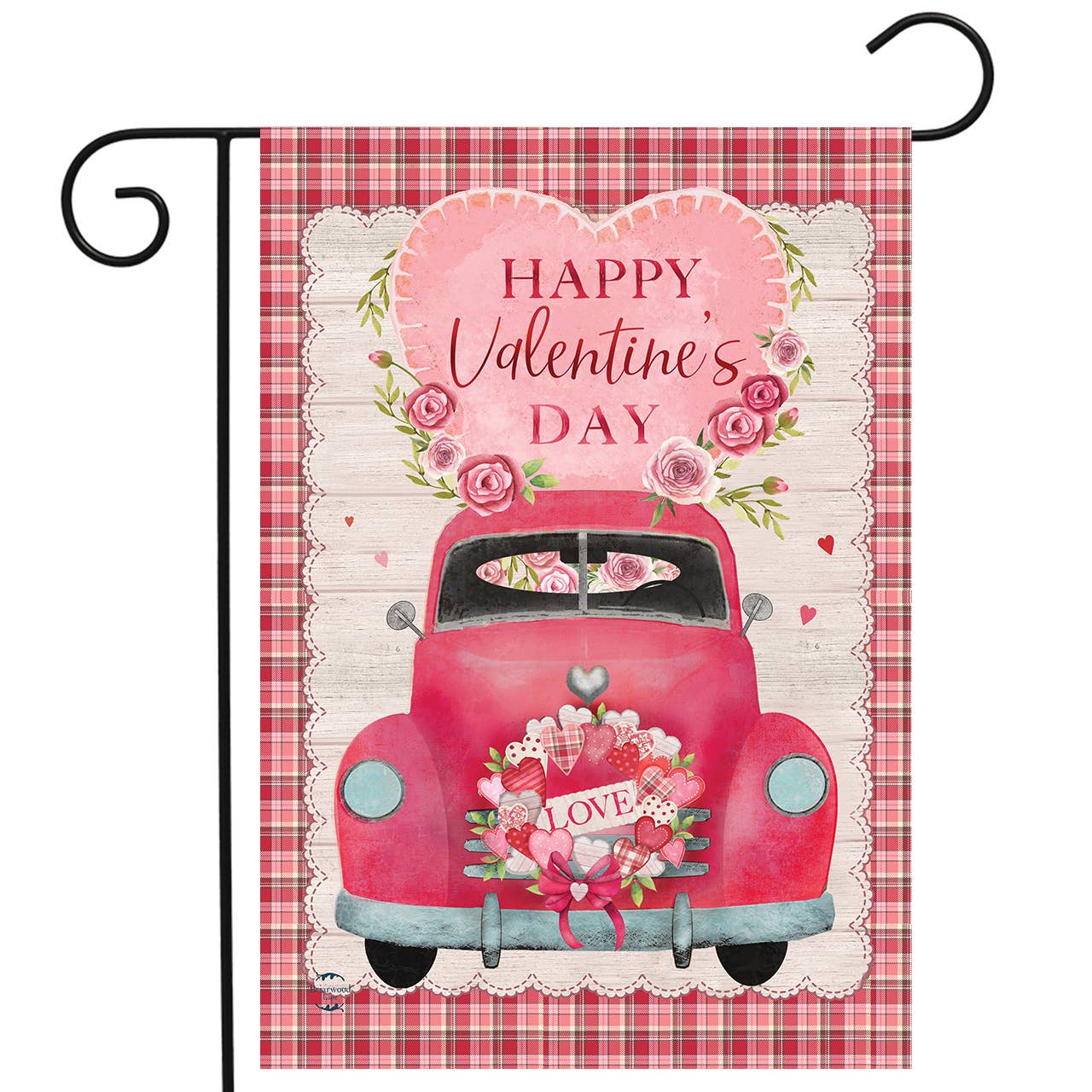 Valentines Love Pickup Garden Flag