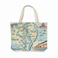 Chesapeake Bay Map Canvas Tote Bag