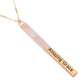 AMAZING GRACE HALF METAL STONE BAR PENDANT NECKLACE