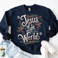 Jesus Light of The World: Navy Sweatshirt