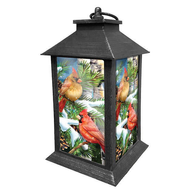 Snowy Cardinals Lantern