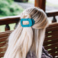 Teal With It Flat Round Hair Clip