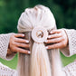 Almond Beige Flat Circle Hair Clip