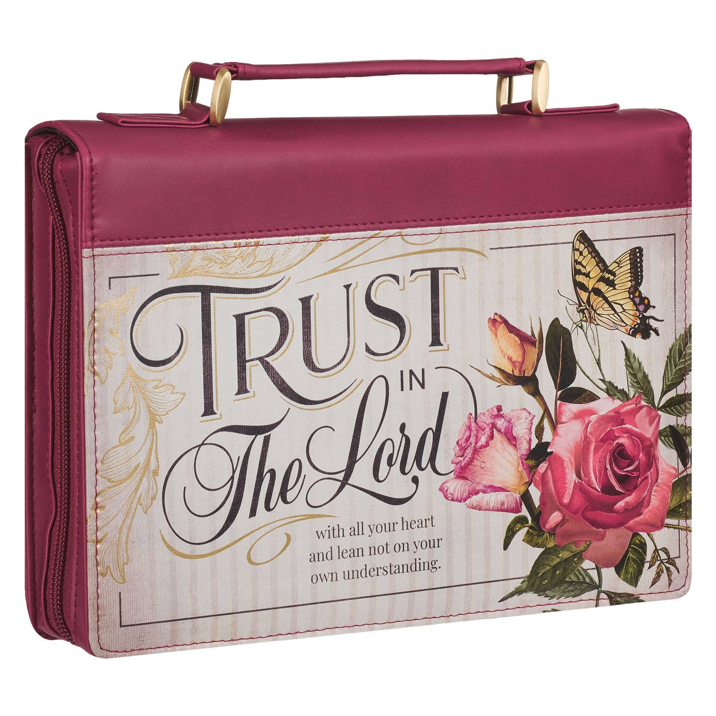 Bible Cover Fashion Trust in the Lord Floral Prov 3:5: Large