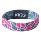 Tap To Pray® Wristband – River Rock Camo - Pink & Ash: Large