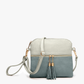 M1785 Tara Double Zip Crossbody/Wristlet: Mauve