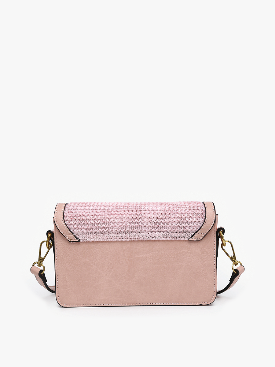 Elizabeth Straw Crossbody w/ Lock