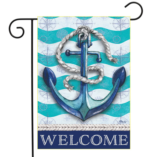 "Welcome Anchor" Garden Flag