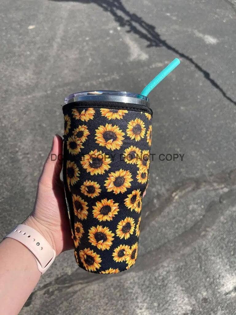 30 OZ Black Sunflower Cup Cover
