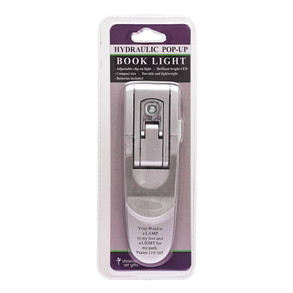 Silver - Psalm 119:105 Hydraulic Pop-up Booklight