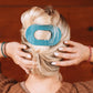 Teal With It Flat Round Hair Clip