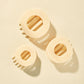 Almond Beige Flat Circle Hair Clip