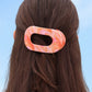 Just Keep Swimming Medium Flat Round Hair Clip