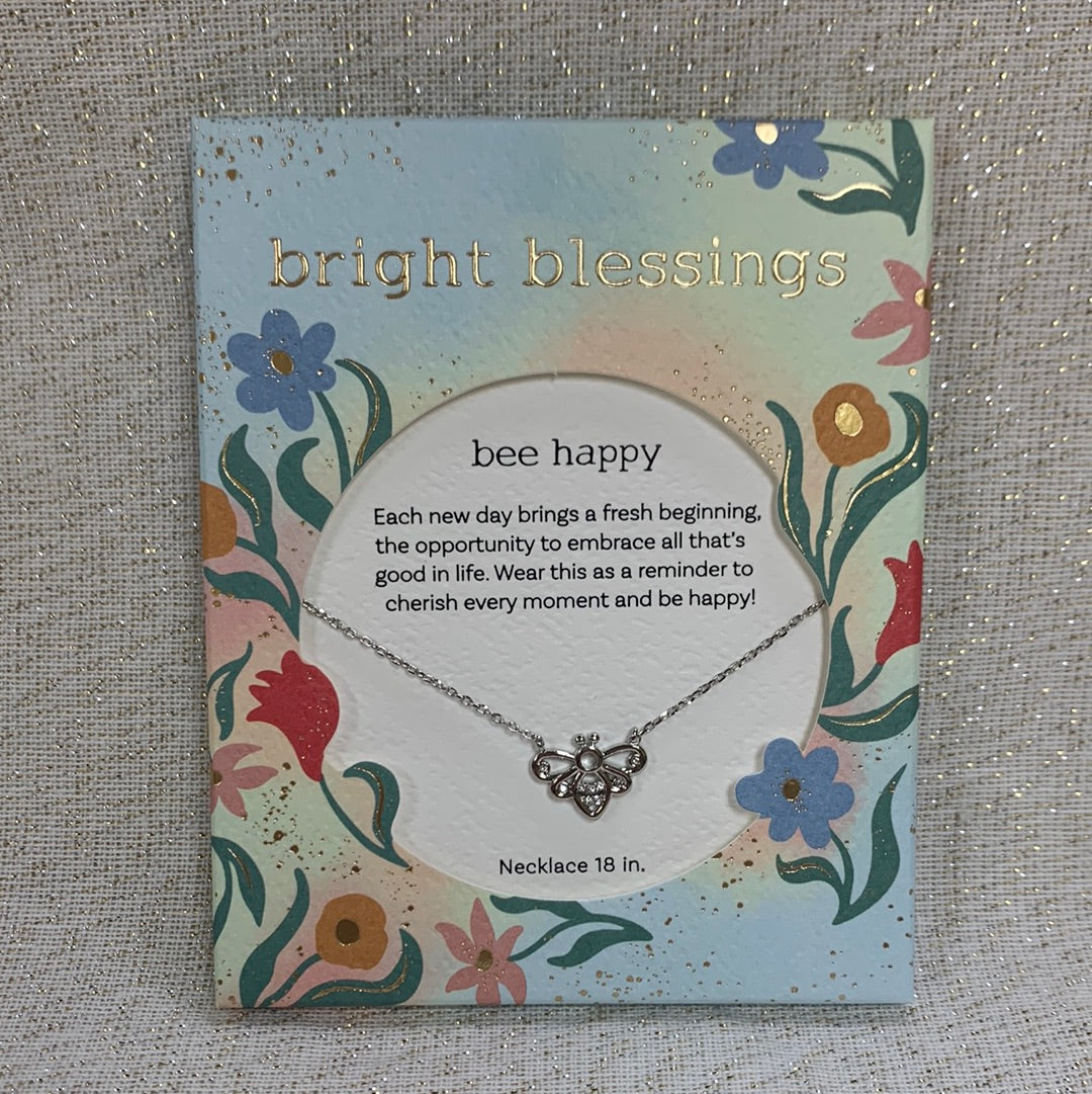 Bright Blessings Necklace - Bee Happy (Bumble Bee)