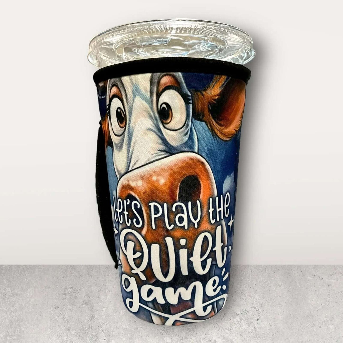 30 OZ Let's Play The Quiet Game  Insulated Cup Cover Sleeve
