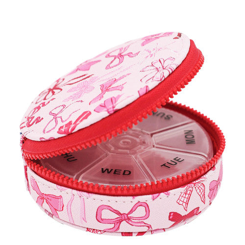 Pink Bow Pill Box