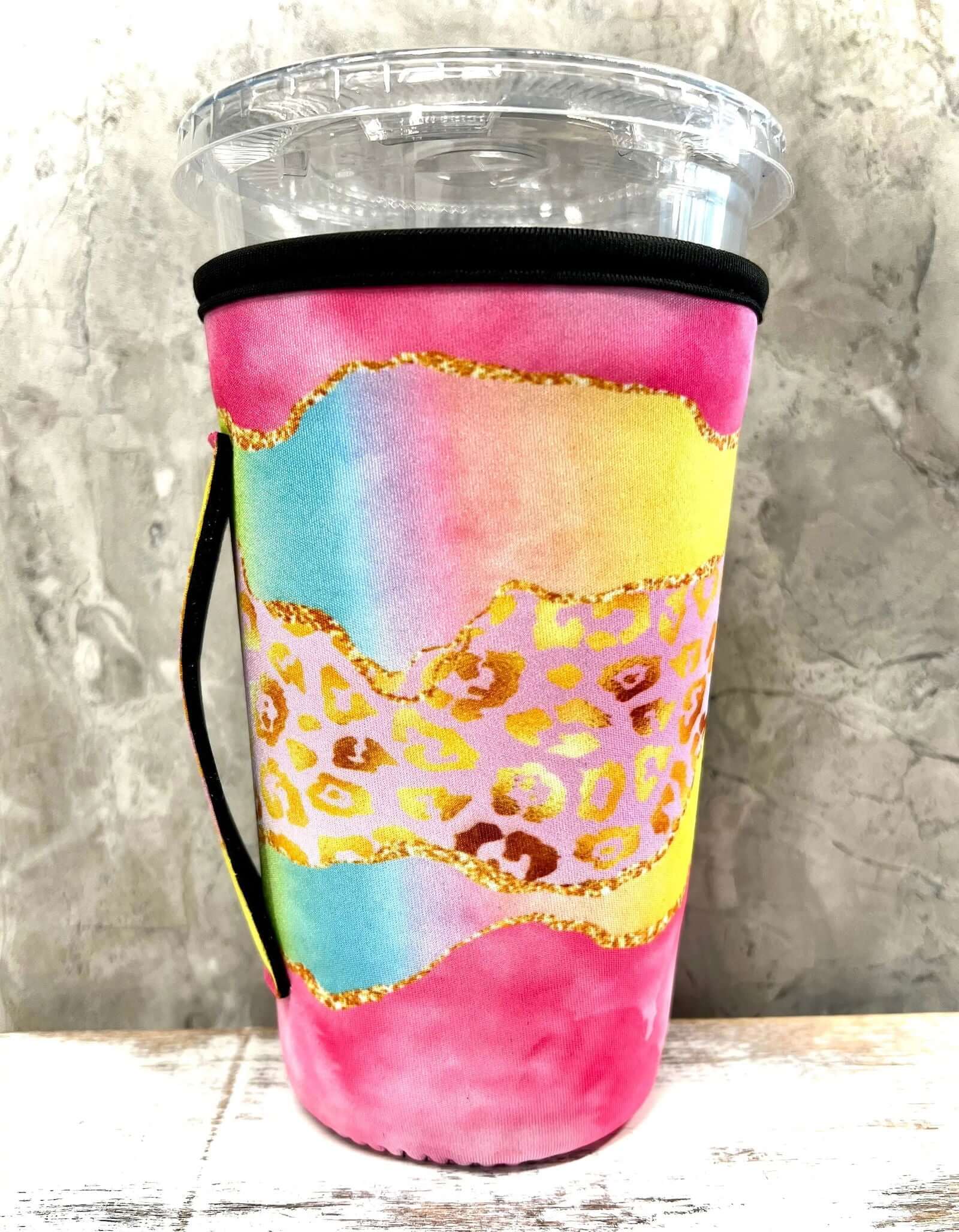 20 OZ Watercolor Leopard Insulated Cup Cover Sleeve