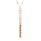 AMAZING GRACE HALF METAL STONE BAR PENDANT NECKLACE