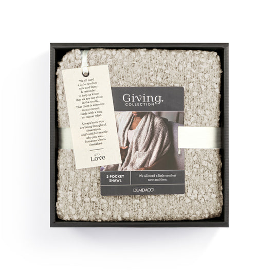 Giving Collection Cool Cream Giving Shawl With Pockets