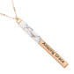 AMAZING GRACE HALF METAL STONE BAR PENDANT NECKLACE