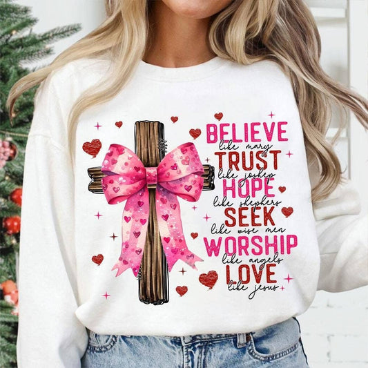 Valentine Jesus Cross Sweatshirt