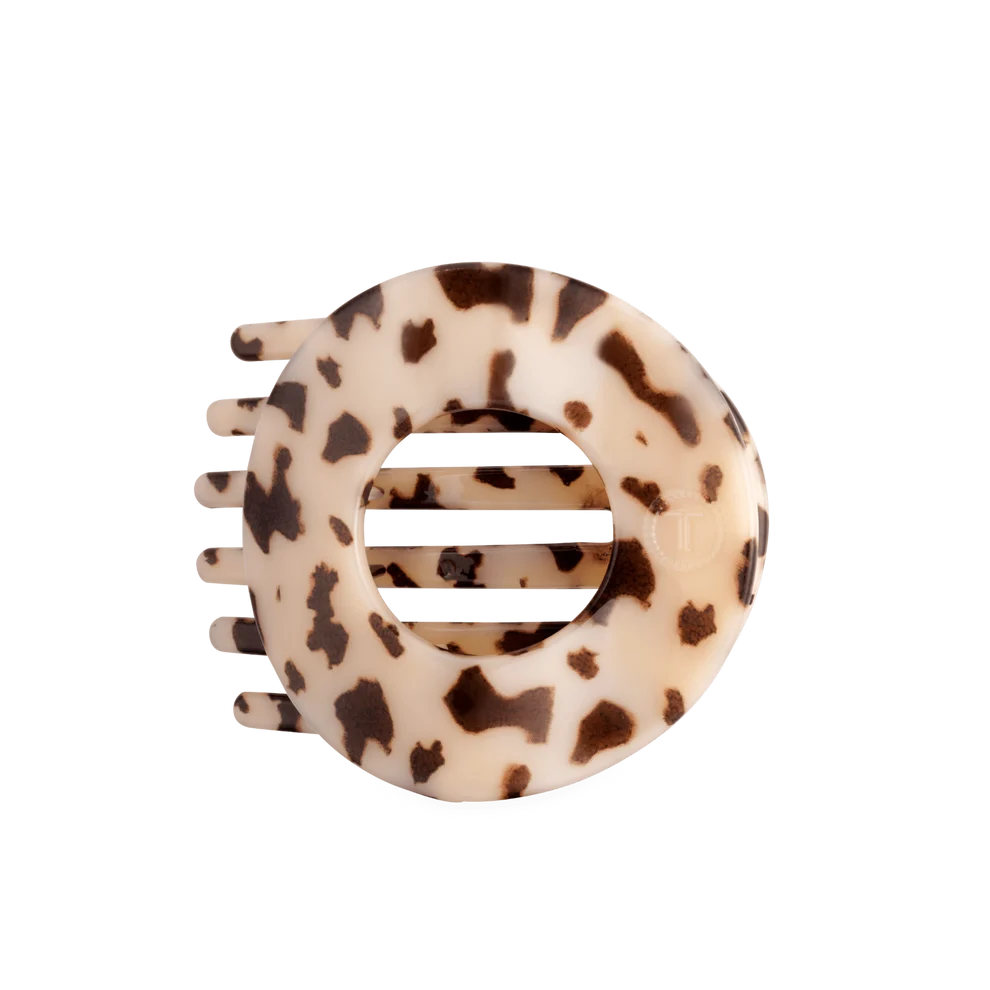 Blonde Tortoise Flat Circle Hair Clip