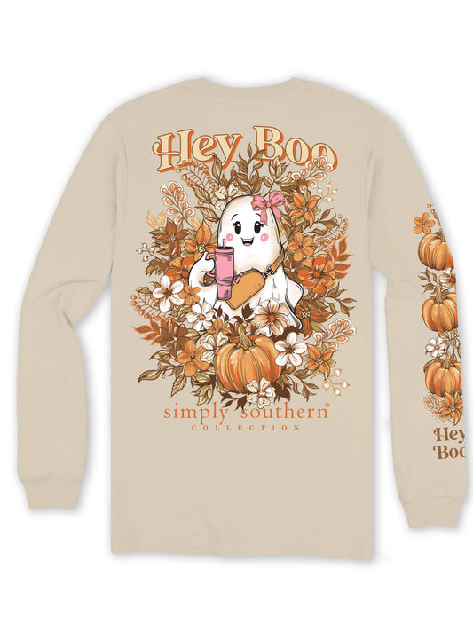 "Hey Boo" Ghost Long Sleeve