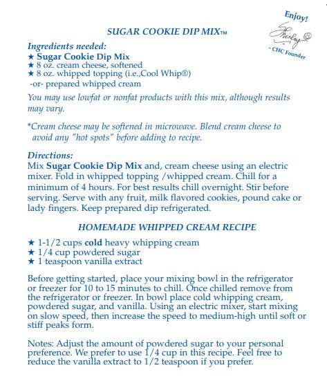 Sugar Cookie Dip Mix