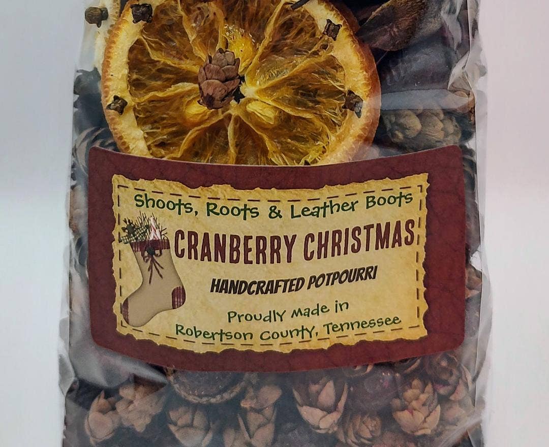 Cranberry Christmas Handcrafted Potpourri- 5 cups